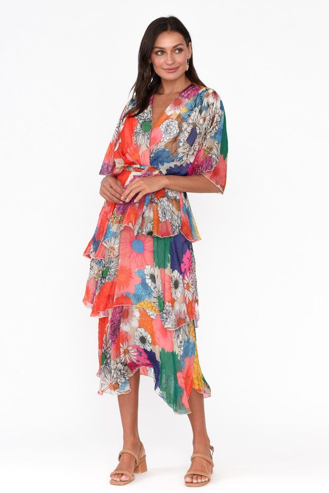 Natalie Summer Daisy Silk Layer Dress