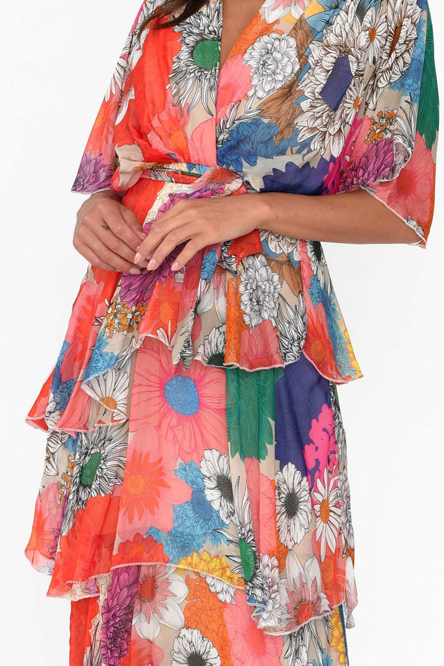 Natalie Summer Daisy Silk Layer Dress