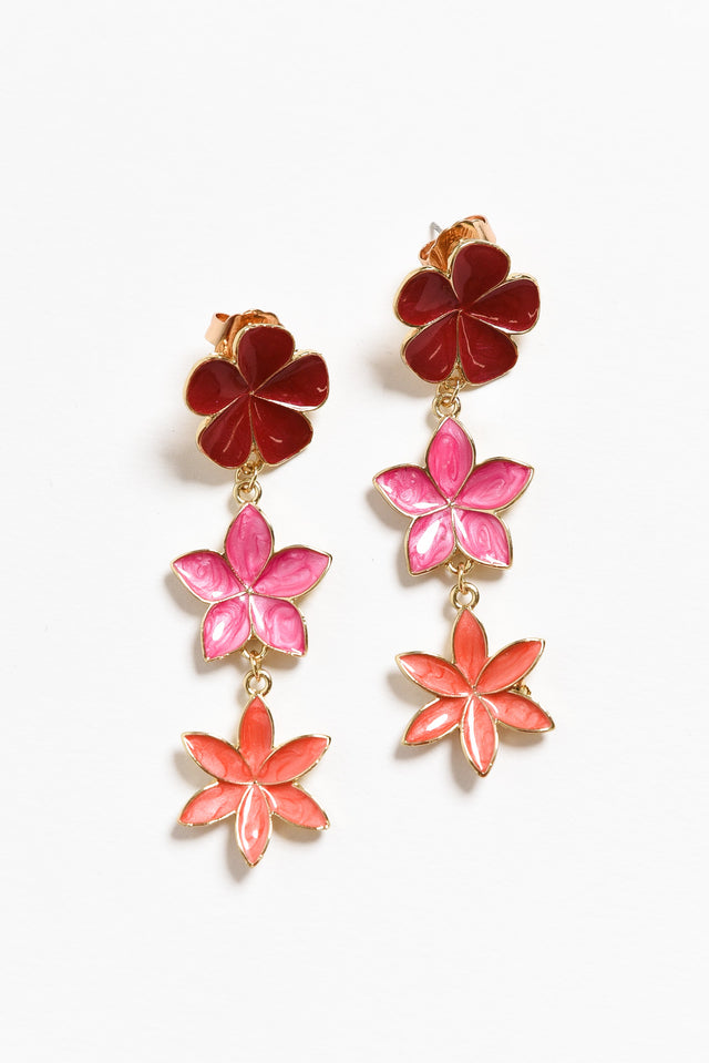 Neeko Pink Floral Drop Earrings