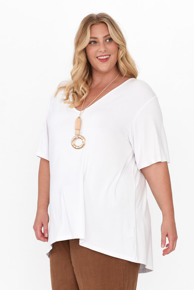 Novella White Bamboo Top