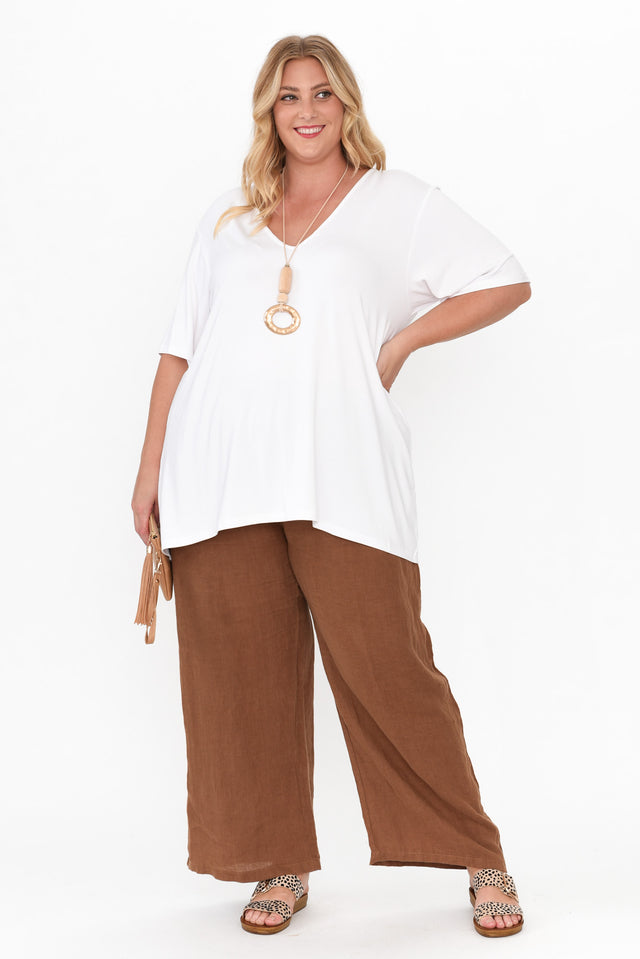 Novella White Bamboo Top