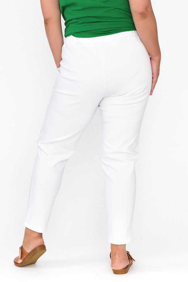 Olympia White Straight 7/8 Pants