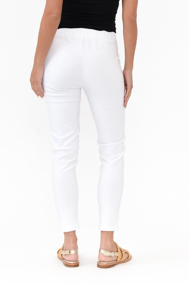 Olympia White Straight 7/8 Pants