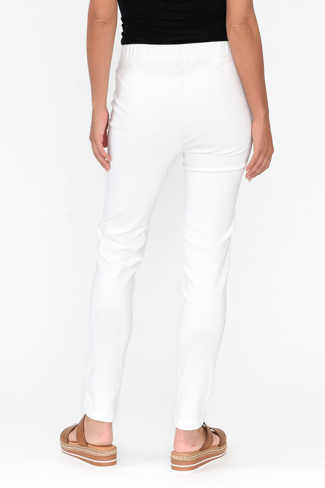 Olympia White Straight Pants