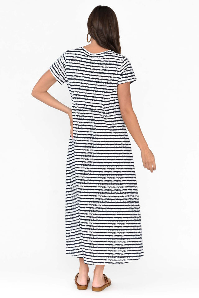 Patrick Navy Stripe Cotton Pocket Dress