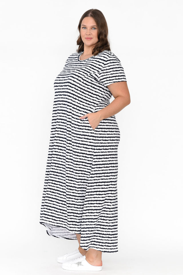 Patrick Navy Stripe Cotton Pocket Dress