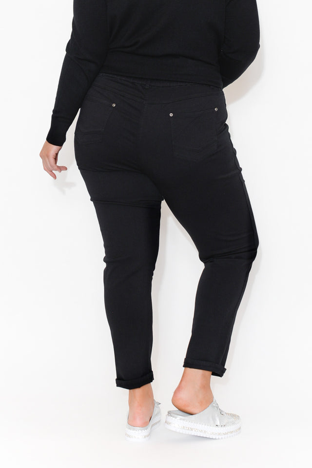 Reed Black Stretch Cotton Pants