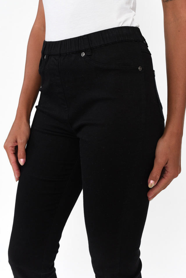 Reed Black Stretch Cotton Pants