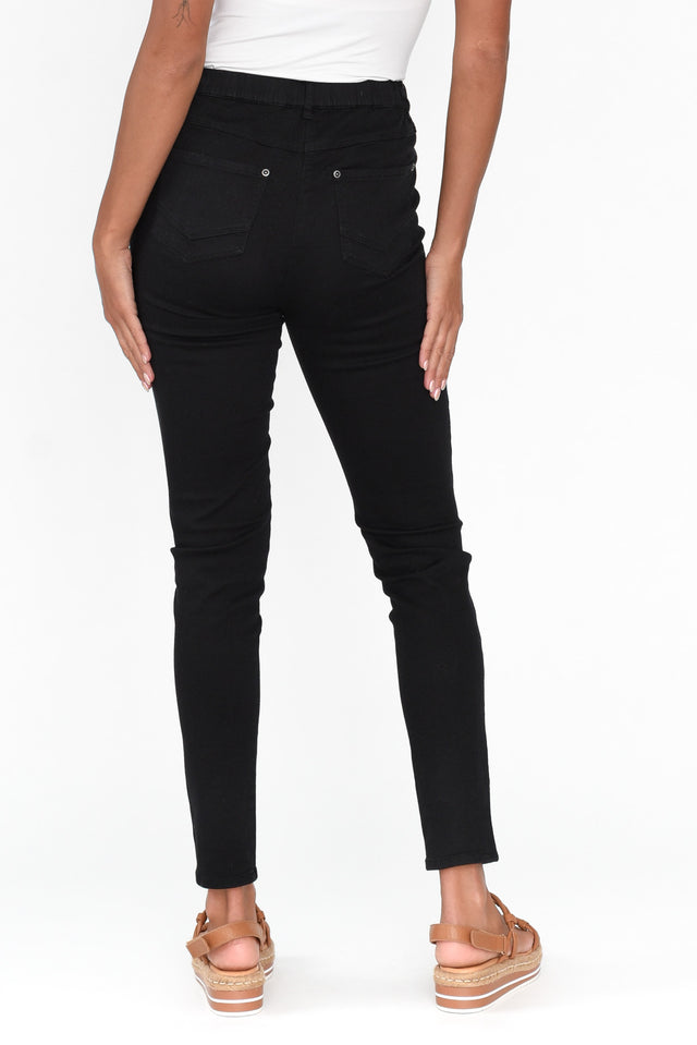 Reed Black Stretch Cotton Pants