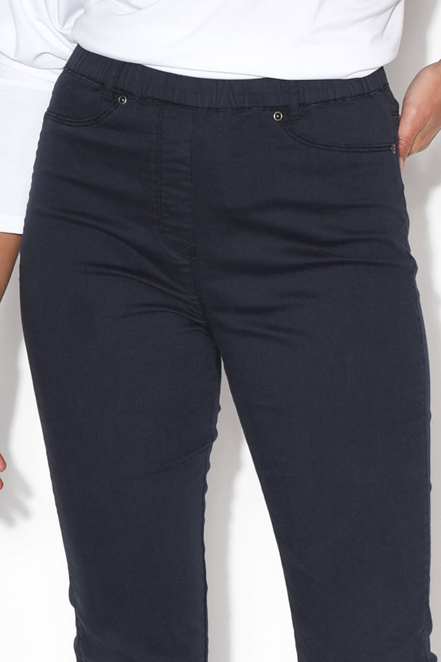 Reed Navy Stretch Cotton Capri Pants