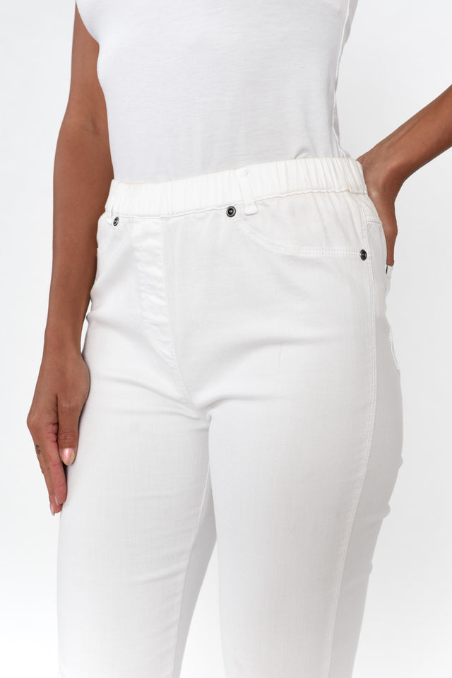 Reed White Stretch Cotton Pants