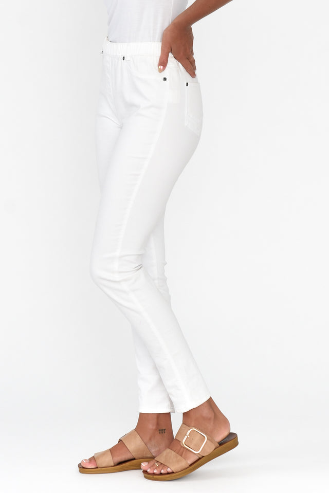 Reed White Stretch Cotton Pants