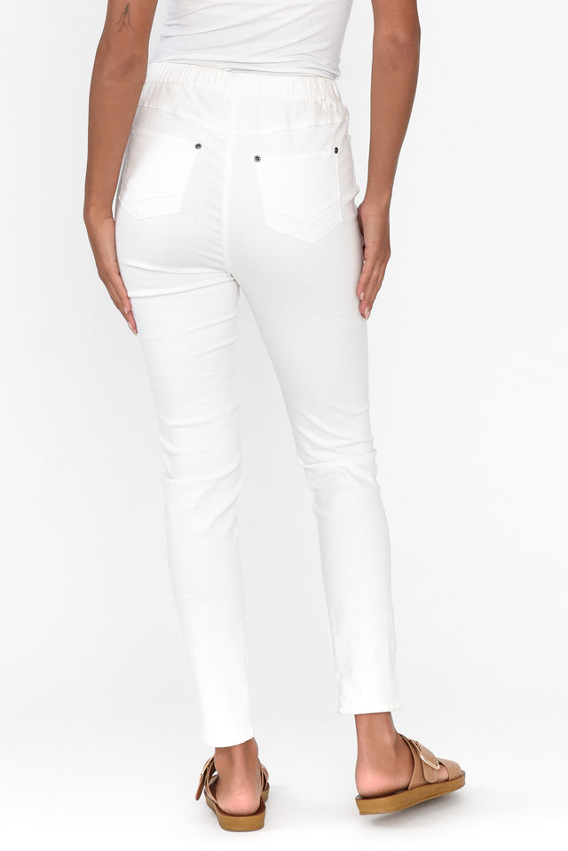 Reed White Stretch Cotton Pants