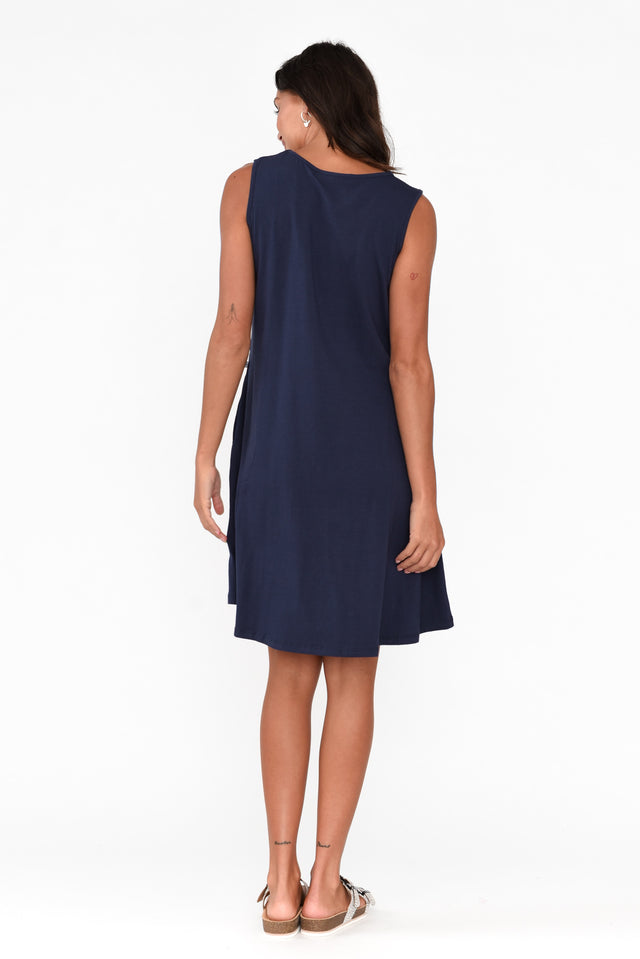 Roxanne Navy Swing Dress