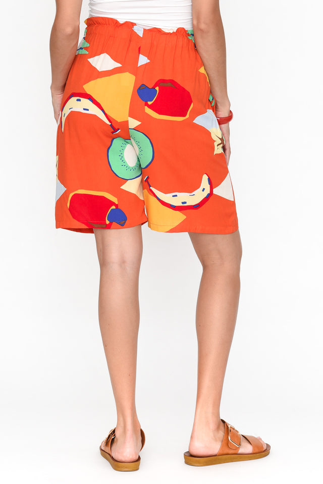 Sally Orange Fruity Relaxed Shorts