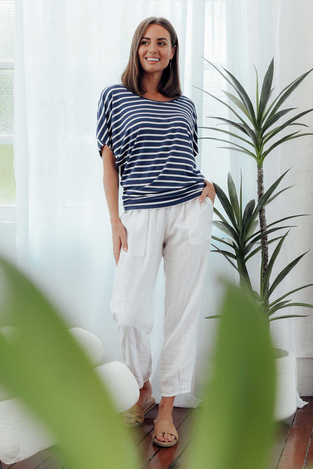 Tatum White Linen Pants