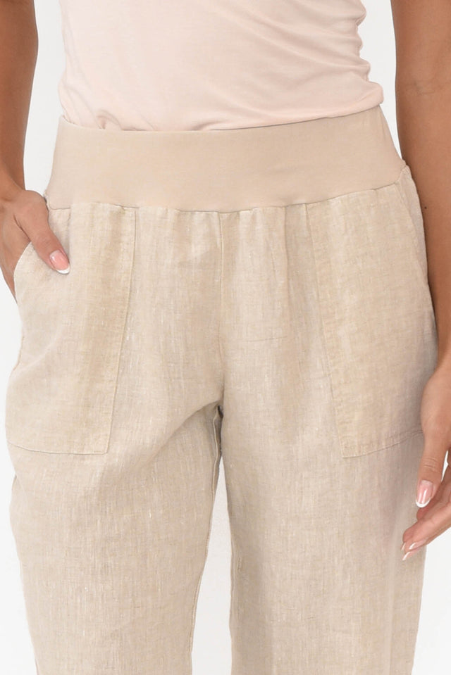 Tatum Beige Linen Pants