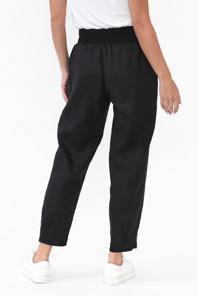 Tatum Black Linen Pants