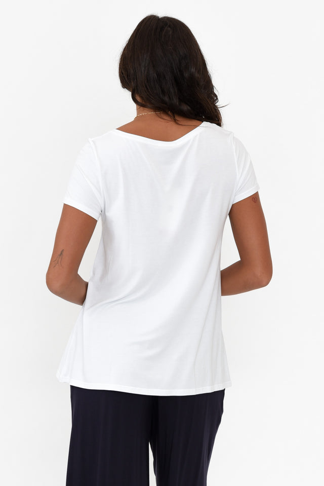 White Micro Modal Swing Tee